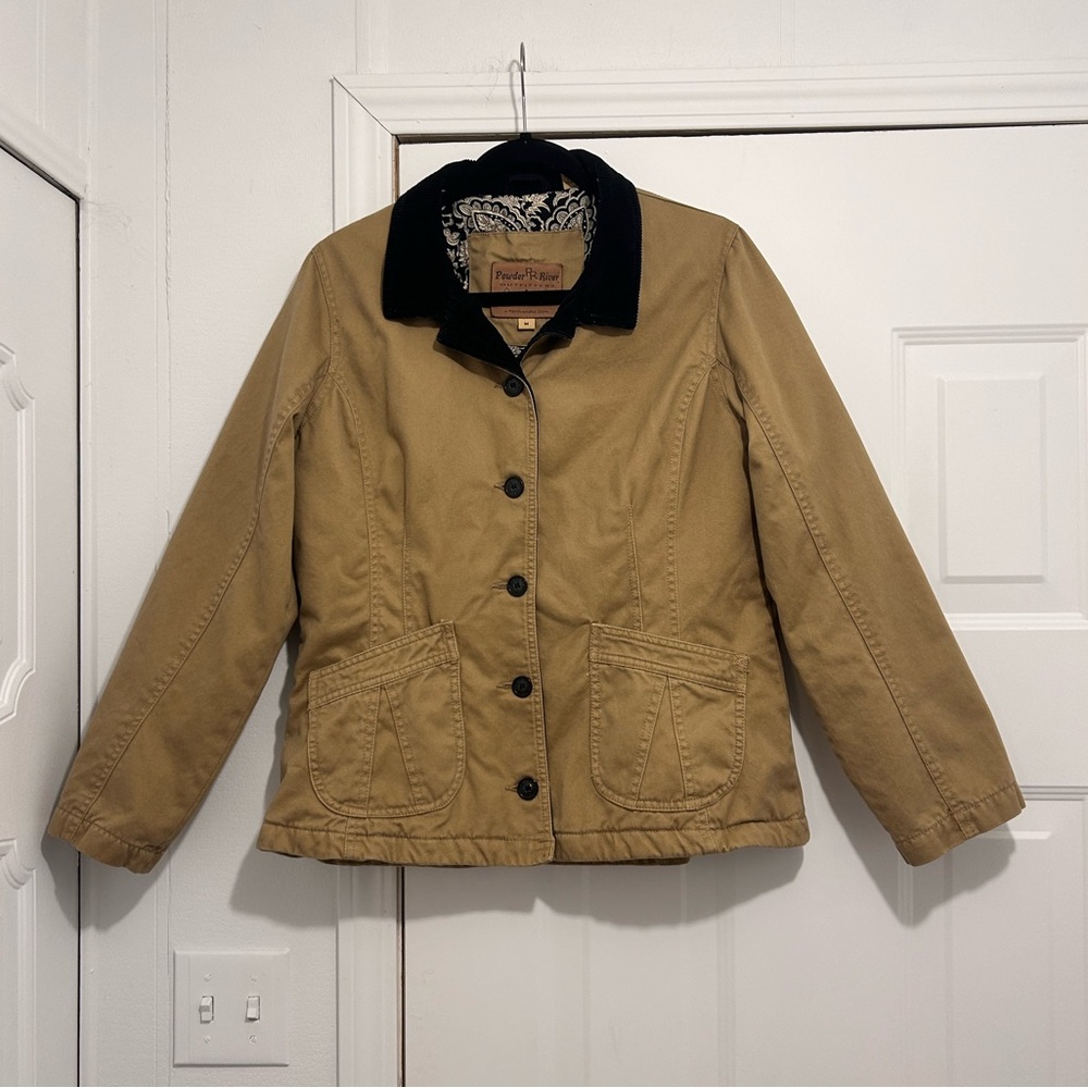 Powder River Outfitters Ladies Cotton Canvas Tan Jacket  Size M